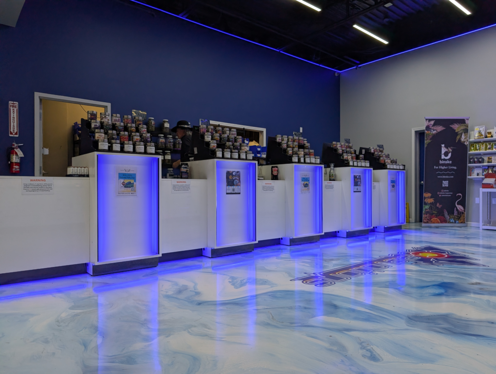 Elevations Dispensary - POS and checkout wall