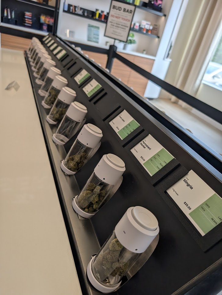 The Reserve (Mana Supply, Pasadena MD) Flower Jar rotating display bud bar